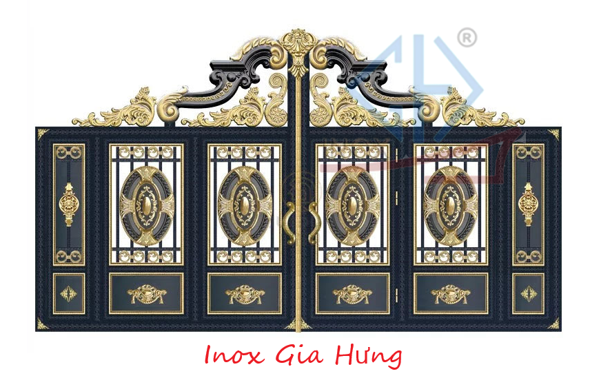 Cửa Cổng Inox Hoa Văn / Màu - 14